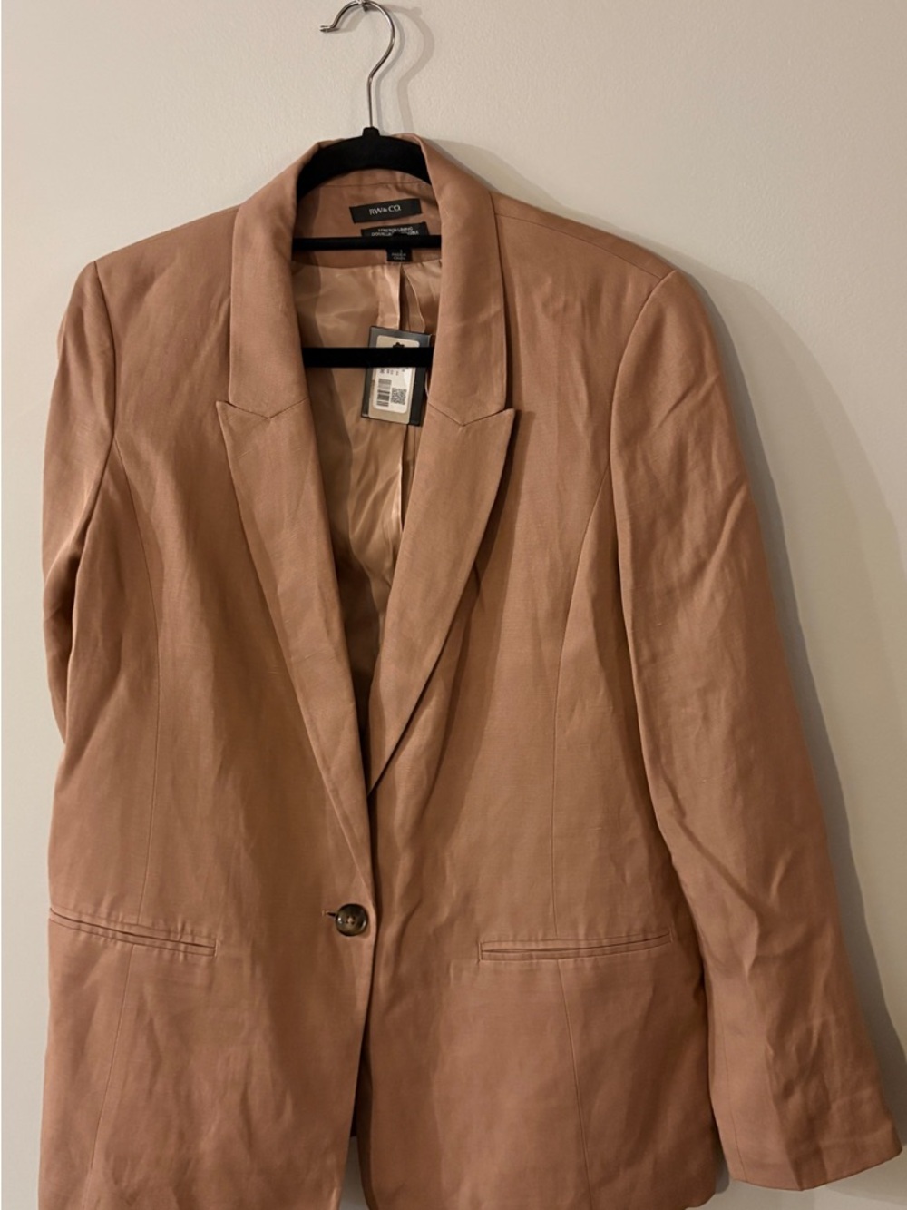RW&CO. Single-Button Blazer - Dusty Rose